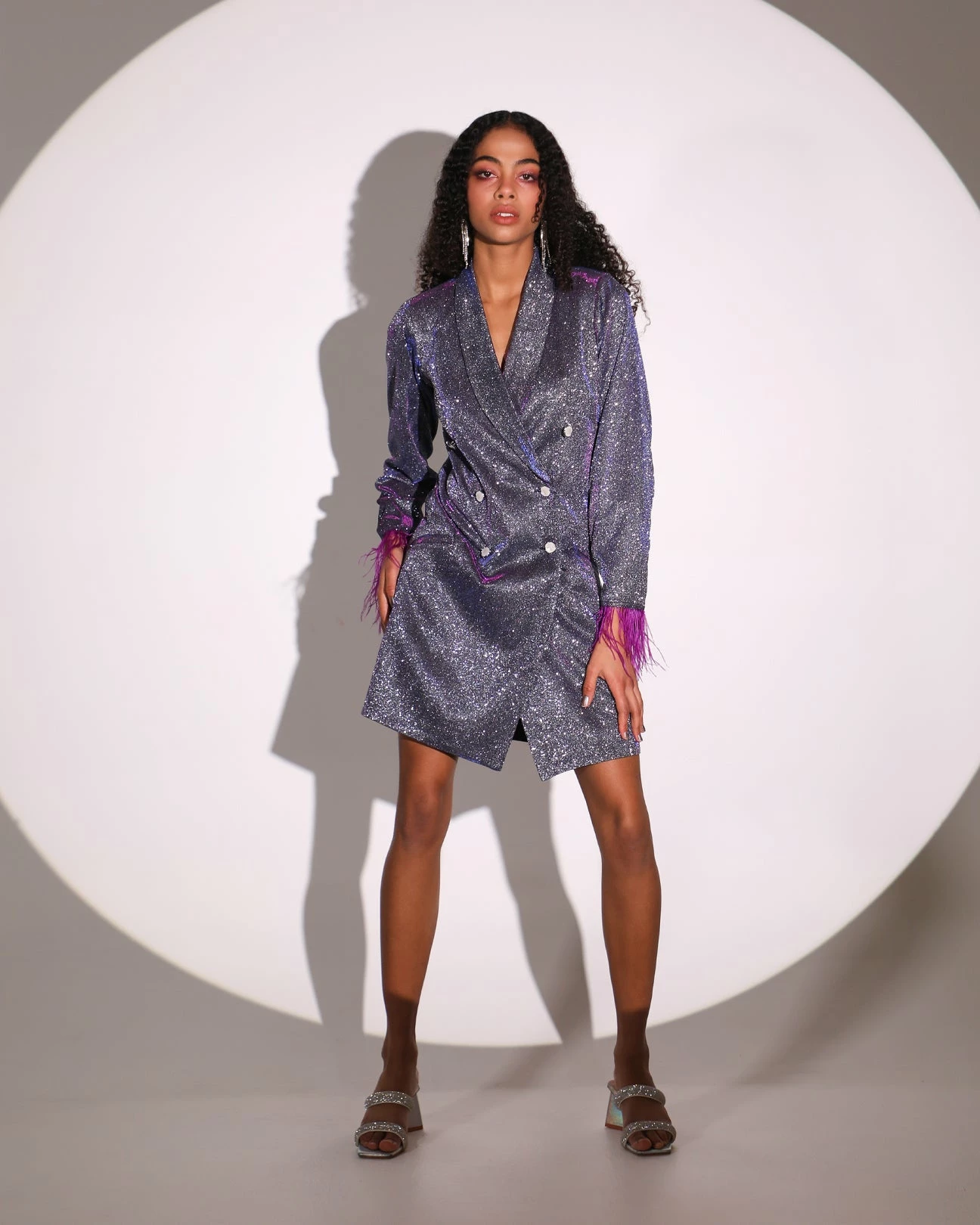 House Of Her Mirage Glittery Blazer Dress 1 House Of Her Mirage Glittery Blazer Dress