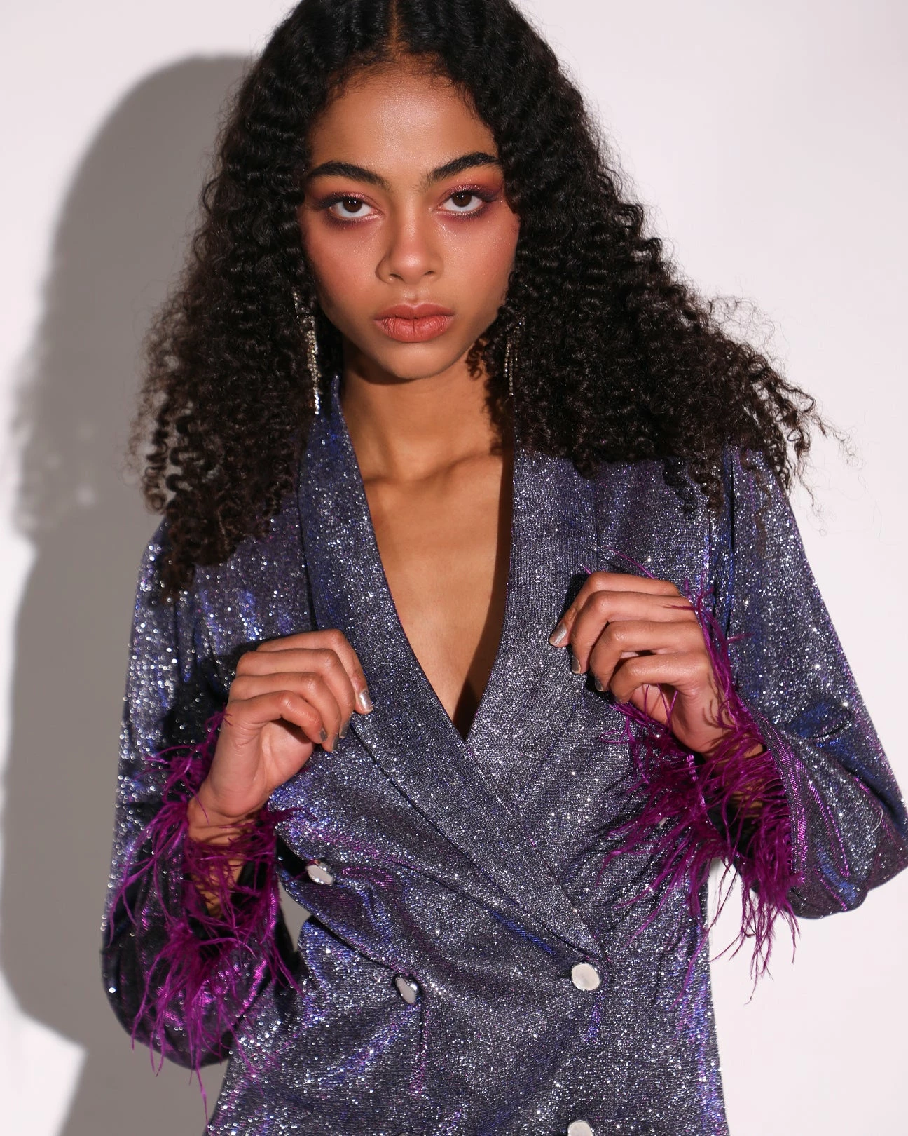 House Of Her Mirage Glittery Blazer Dress 4 House Of Her Mirage Glittery Blazer Dress - Image 4