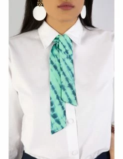 Not So Pink Sea Green All Over Print Twilly