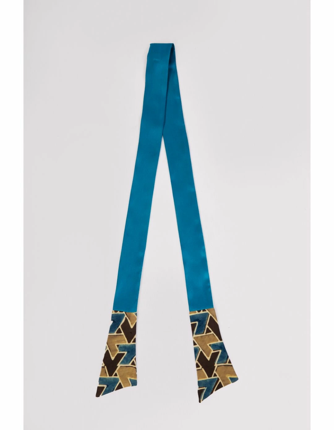 Not So Pink Blue Solid With Print Twilly 5 Not So Pink Blue Solid With Print Twilly - Image 5