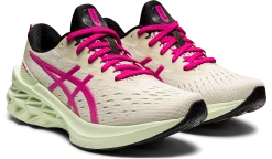 Asics Women's Novablast 2 (200 - Birch/Pink Rave) -THE OFFICE PARTY EDIT SHOP 1012B049 200 SB FR GLB