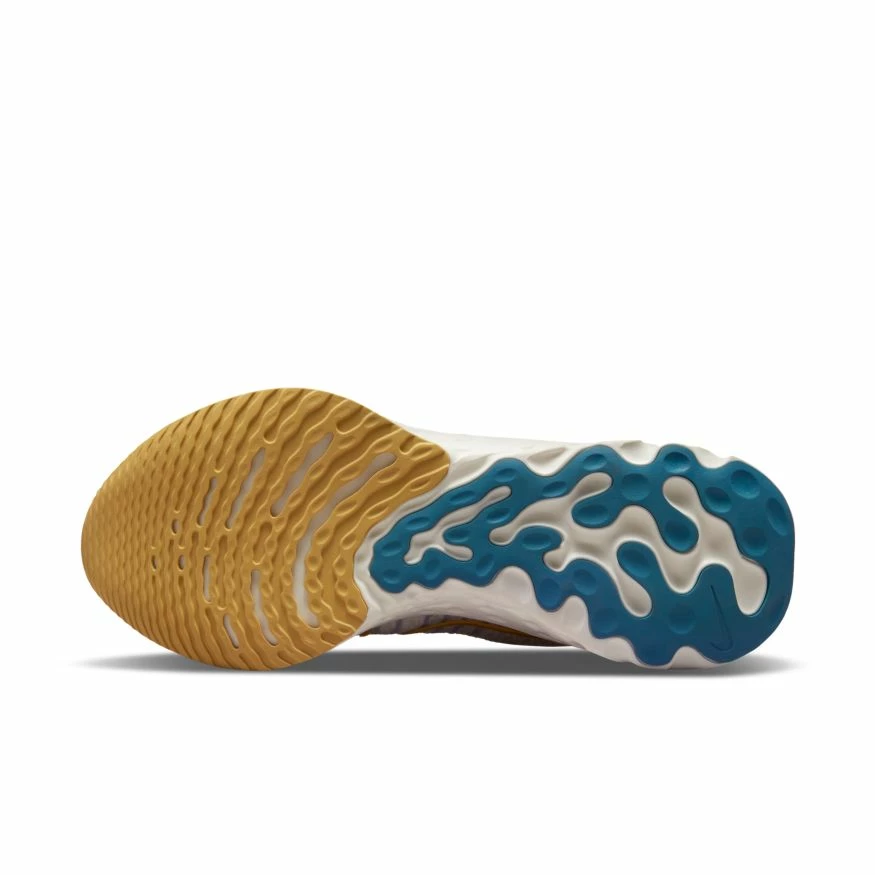 Nike Men’s React Infinity Run Flyknit 3 (141 - Sail/Rift Blue/Sail/Hot Curry) 6 Nike Men’s React Infinity Run Flyknit 3 (141 - Sail/Rift Blue/Sail/Hot Curry) - Image 6