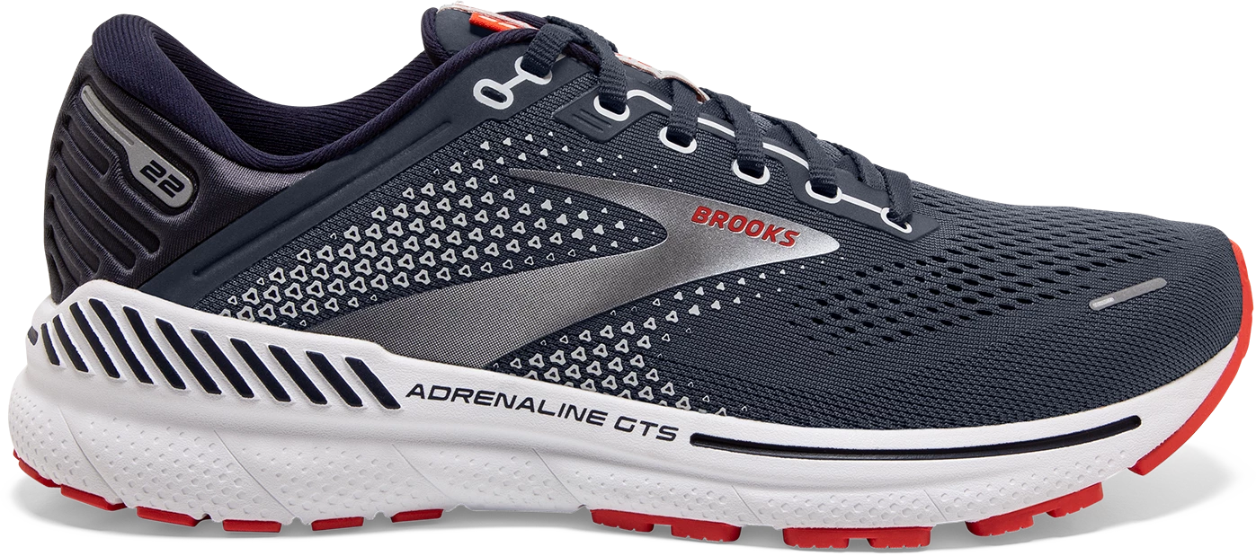 BROOKS Men's Adrenaline GTS 22 (435 - Peacoat/India Ink/Grenadine) 1 BROOKS Men's Adrenaline GTS 22 (435 - Peacoat/India Ink/Grenadine)