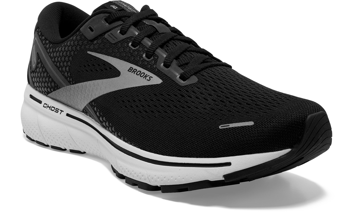 BROOKS Men's Ghost 14 (057 - Black/White/Silver) 3 BROOKS Men's Ghost 14 (057 - Black/White/Silver) - Image 3