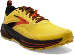 BROOKS Men's Cascadia 16 (745 - Yellow/Black/Grenadine) -THE OFFICE PARTY EDIT SHOP 110376 745 A Cascadia 16