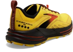 BROOKS Men's Cascadia 16 (745 - Yellow/Black/Grenadine) -THE OFFICE PARTY EDIT SHOP 110376 745 H Cascadia 16