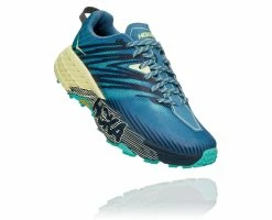 Hoka Women's Speedgoat 4 (PBLG - Provincial Blue/Luminary Green)