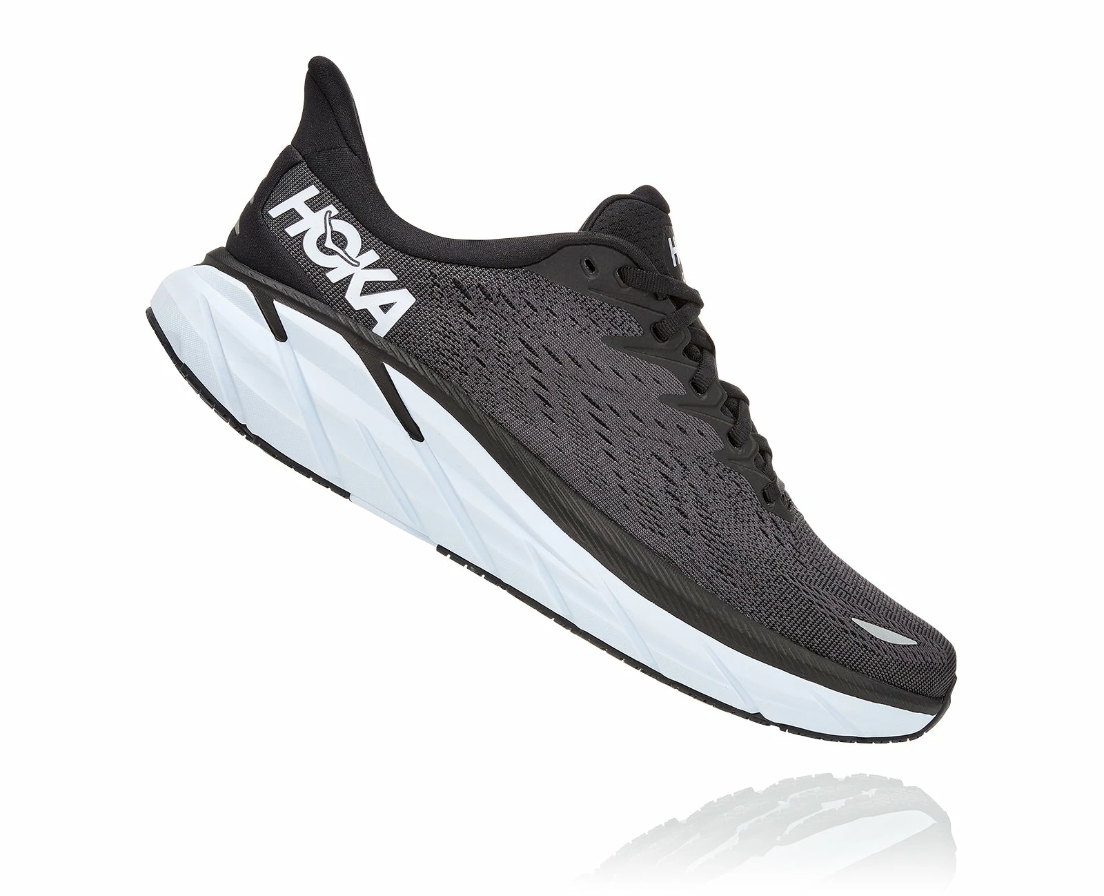Hoka Men's Clifton 8 (BWHT - Black/White) 2 Hoka Men's Clifton 8 (BWHT - Black/White) - Image 2