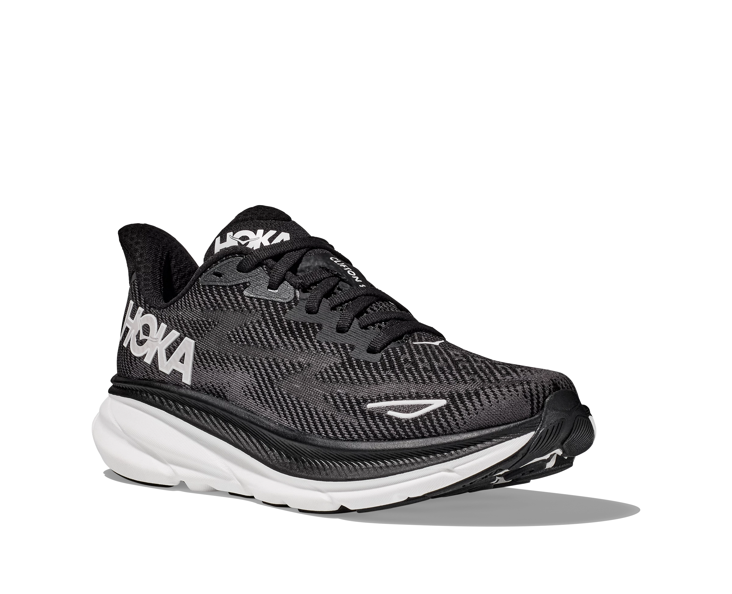 Hoka Women's Clifton 9 (BWHT - Black/White) 4 Hoka Women's Clifton 9 (BWHT - Black/White) - Image 4