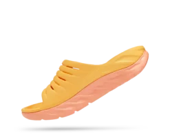 Hoka Unisex Ora Recovery Slide (AYSC - Amber Yellow/Shell Coral) -THE OFFICE PARTY EDIT SHOP 1134527 AYSC 4