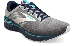 BROOKS Women's Adrenaline GTS 22 (036 - Grey/Peacoat/Aruba) -THE OFFICE PARTY EDIT SHOP 120353 036 A Adrenaline GTS 22