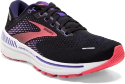 BROOKS Women's Adrenaline GTS 22 (080 - Black/Purple/Coral) -THE OFFICE PARTY EDIT SHOP 120353 080 A Adrenaline GTS 22