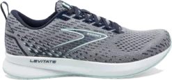BROOKS Women's Levitate 5 (069 - Grey/Peacoat/Blue Light)