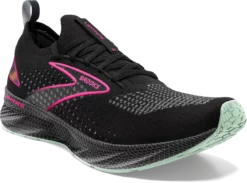 BROOKS Women's Levitate Stealthfit 6 (011 - Black/Pink) -THE OFFICE PARTY EDIT SHOP 120385 011 A Levitate StealthFit 6