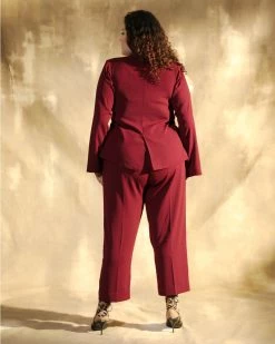 House Of Her Garnet Blazer -THE OFFICE PARTY EDIT SHOP 1326 copy 1