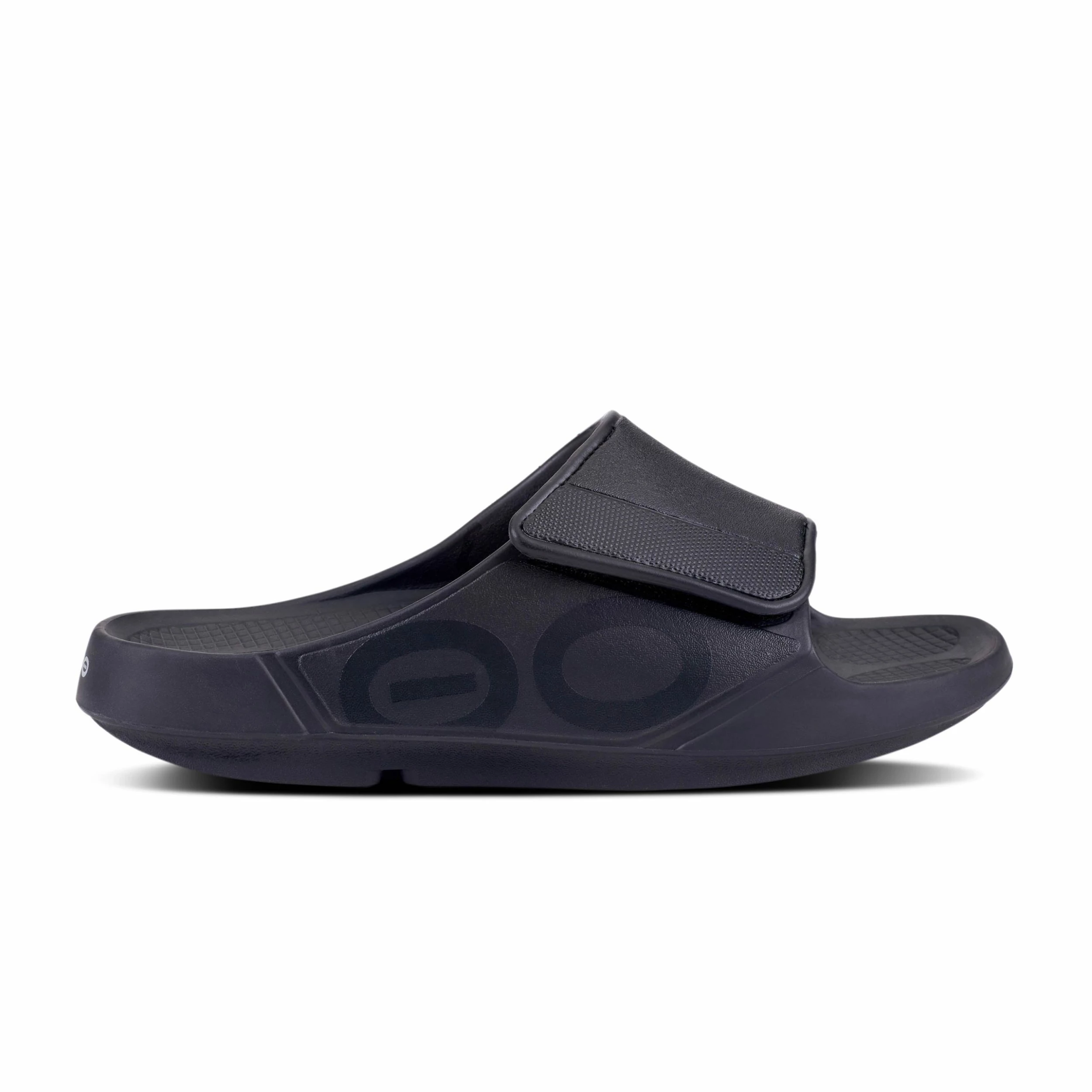 OOfos Unisex OOahh Sport Flex Slide Sandal (Matte Black) 2 OOfos Unisex OOahh Sport Flex Slide Sandal (Matte Black) - Image 2