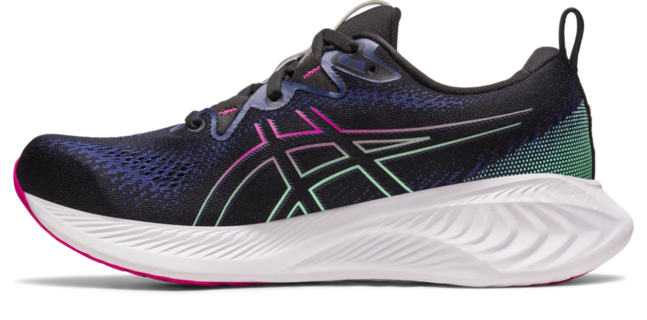 Asics Women's Gel-Cumulus 25 (001 - Black/Pink Rave) 2 Asics Women's Gel-Cumulus 25 (001 - Black/Pink Rave) - Image 2