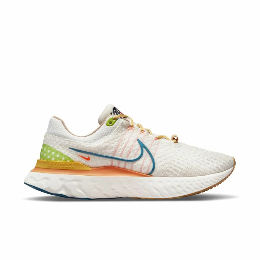 Nike Men’s React Infinity Run Flyknit 3 (141 - Sail/Rift Blue/Sail/Hot Curry) 2 Nike Men’s React Infinity Run Flyknit 3 (141 - Sail/Rift Blue/Sail/Hot Curry) - Image 2