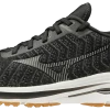 Mizuno Men’s Wave Rider 24 Waveknit (9098 - Black/Dark Shadow)