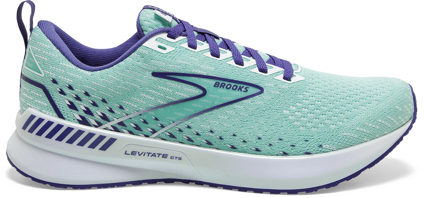 BROOKS Women's Levitate 5 GTS (382 - Yucca/Navy Blue/White) 1 BROOKS Women's Levitate 5 GTS (382 - Yucca/Navy Blue/White)