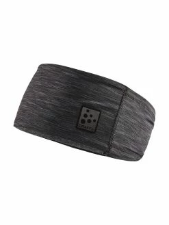 Craft Microfleece Shaped Headband (Black Melange)