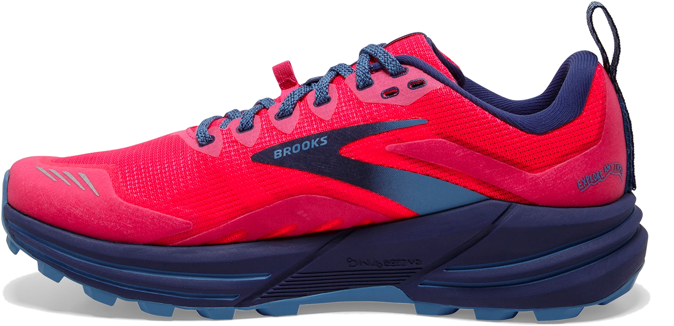 BROOKS Women's Cascadia 16 (647 - Pink/Flambe/Cobalt) 2 BROOKS Women's Cascadia 16 (647 - Pink/Flambe/Cobalt) - Image 2