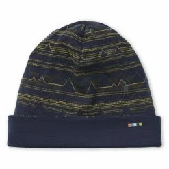 Smartwool Merino 250 Pattern Cuffed Beanie (Deep Navy Mountain Range)