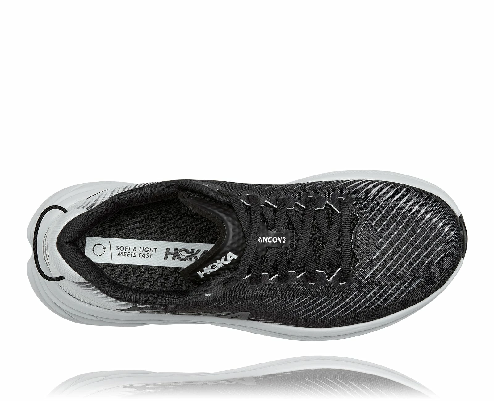 Hoka Women's Rincon 3 (BWHT - Black/White) 4 Hoka Women's Rincon 3 (BWHT - Black/White) - Image 4