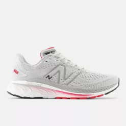 New Balance Men’s Fresh Foam X 860 V13 (S - Light Aluminum/True Red)