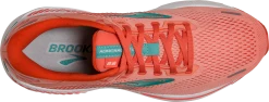 BROOKS Women’s Adrenaline GTS 22 (680 - Coral/Latigo Bay/White) -THE OFFICE PARTY EDIT SHOP 6DB3B16E 487D 4F24 9B7D 9415B05616C7