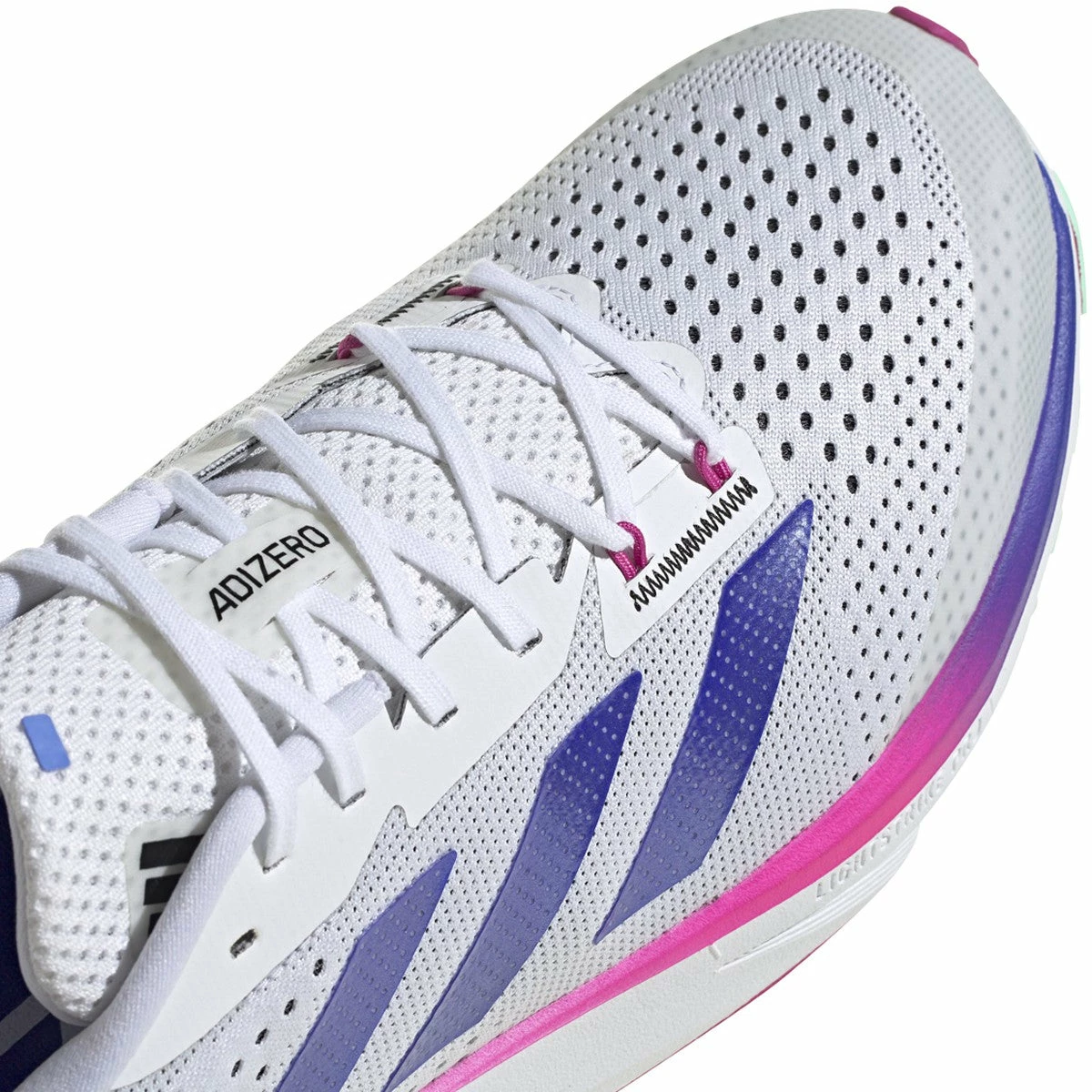 ADIDAS Men’s Adizero SL (Footwear White/Lucid Blue/Lucid Fuchsia) 3 ADIDAS Men’s Adizero SL (Footwear White/Lucid Blue/Lucid Fuchsia) - Image 3