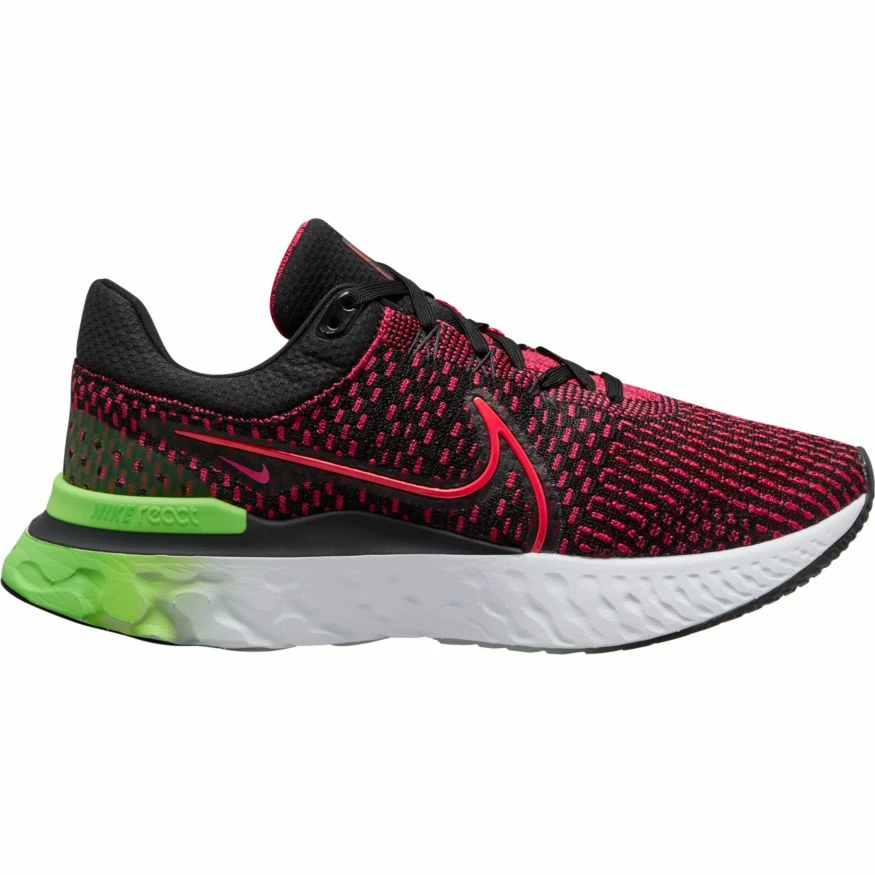 Nike Men’s React Infinity Run Flyknit 3 (003 - Black/Siren Red/Green Strike/Team Red) 2 Nike Men’s React Infinity Run Flyknit 3 (003 - Black/Siren Red/Green Strike/Team Red) - Image 2