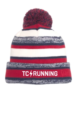 TC Running Co TCRC Bolt Striped Pom Hat
