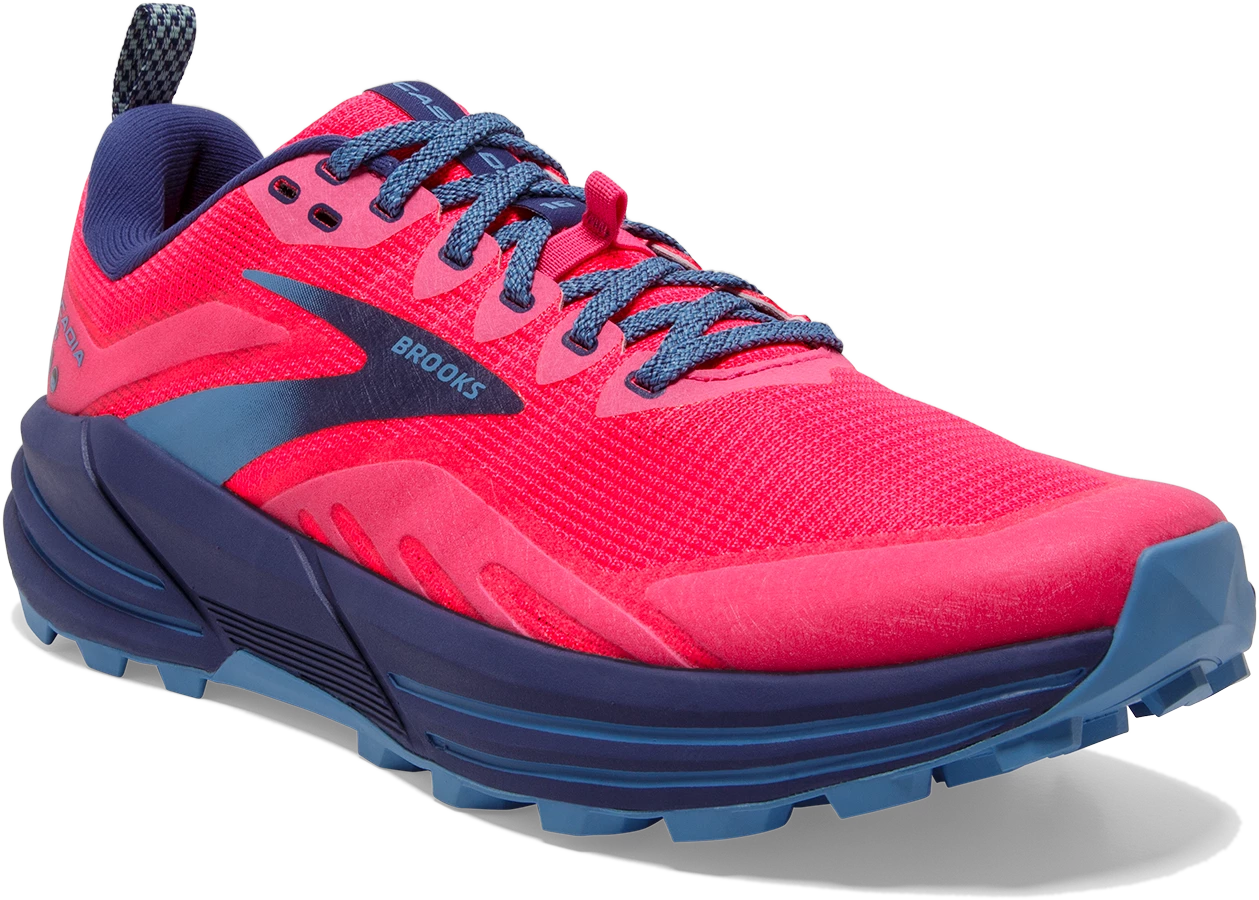 BROOKS Women's Cascadia 16 (647 - Pink/Flambe/Cobalt) 3 BROOKS Women's Cascadia 16 (647 - Pink/Flambe/Cobalt) - Image 3