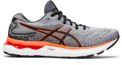 Asics Men’s Gel-Nimbus 24 (020 - Sheetrock/Shocking Orange)