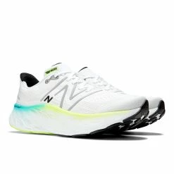 New Balance Men’s Fresh Foam More V4 (WT - White/Electric Teal) -THE OFFICE PARTY EDIT SHOP A5BF2A13 62A6 4DB9 B3A0 63532E30D346