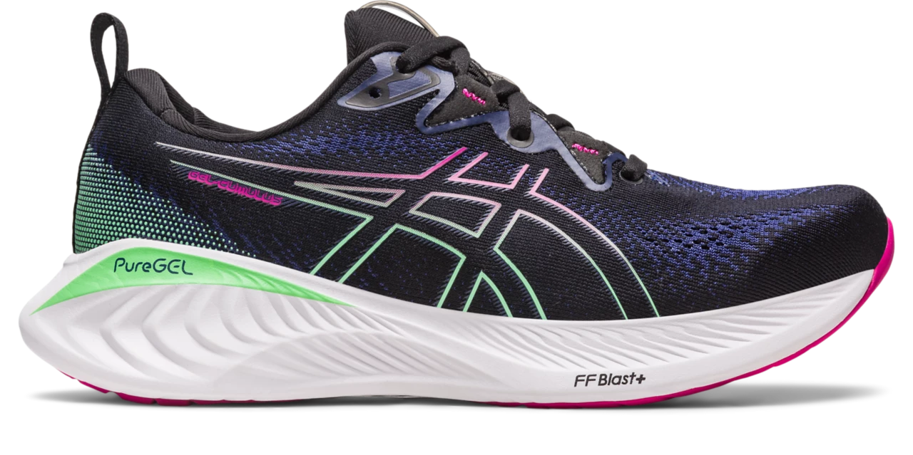 Asics Women's Gel-Cumulus 25 (001 - Black/Pink Rave) 1 Asics Women's Gel-Cumulus 25 (001 - Black/Pink Rave)