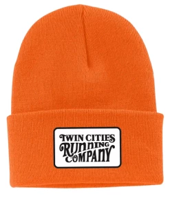 TC Running Co TCRC Knit Woodcut Hat (Neon Orange)
