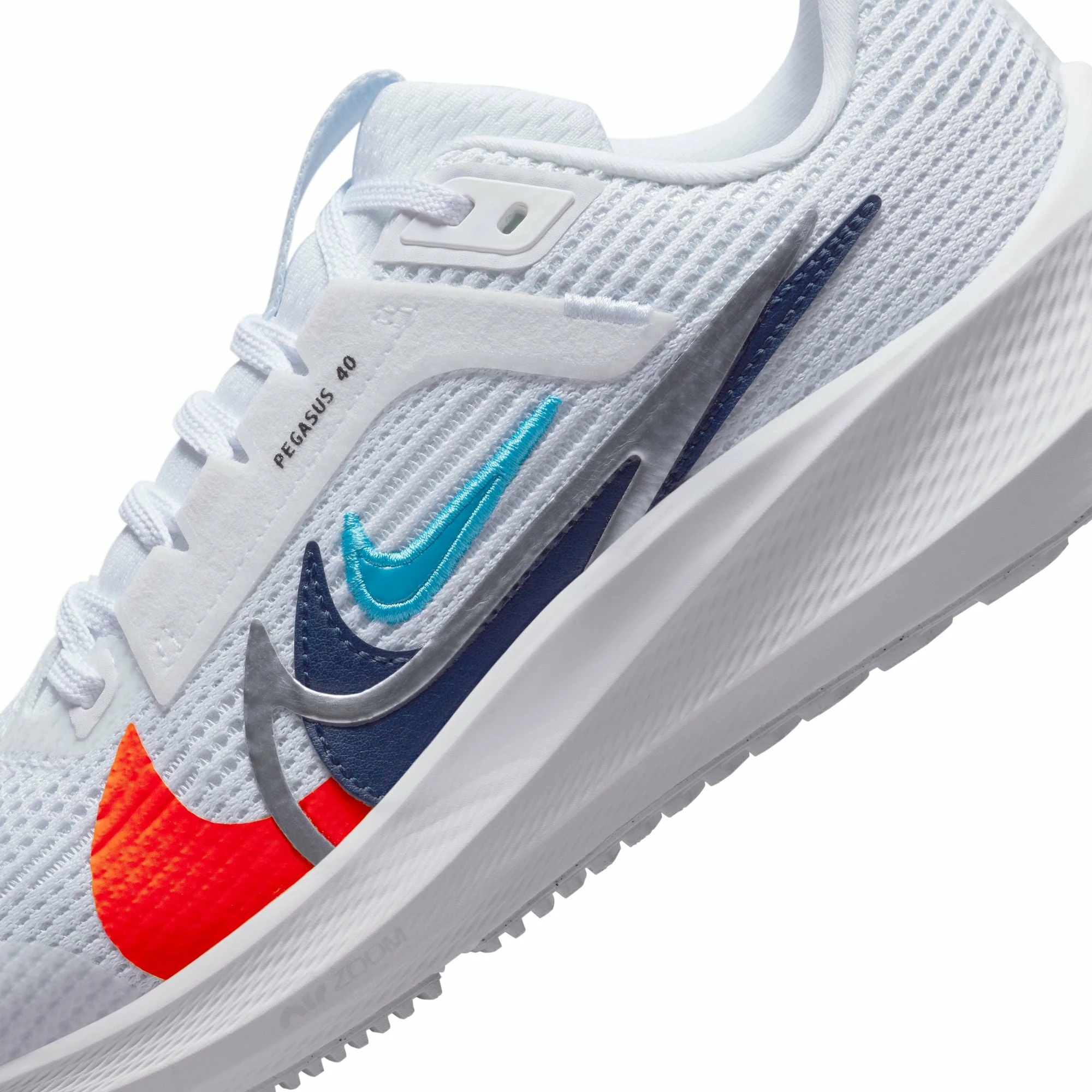 Nike Kid's Air Zoom Pegasus 40 Premium (100 - White/Multi-Color-Football Grey) 12 Nike Kid's Air Zoom Pegasus 40 Premium (100 - White/Multi-Color-Football Grey) - Image 12