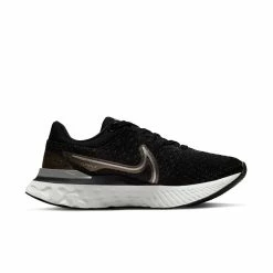 Nike Women's React Infinity Run Flyknit 3 (009 - Black/Metallic Silver/Anthracite)