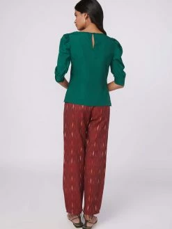 Not So Pink Dark Green Quarter Sleeve Top -THE OFFICE PARTY EDIT SHOP Back 36950799 affb 4266 ad84 4fc51323821d