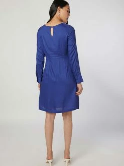 Not So Pink Navy Blue Lace Sleeve Dress -THE OFFICE PARTY EDIT SHOP Back ef457a0a 51dc 42e4 8870 25fced7ee69e