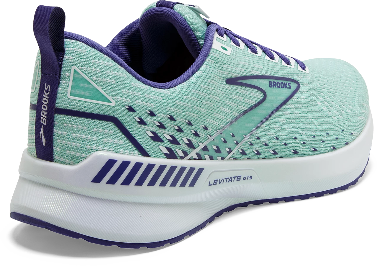 BROOKS Women's Levitate 5 GTS (382 - Yucca/Navy Blue/White) 4 BROOKS Women's Levitate 5 GTS (382 - Yucca/Navy Blue/White) - Image 4