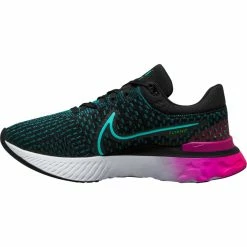Nike Women’s React Infinity Run Flyknit 3 (003 - Black/Dynamic Turquoise/Pink Prime)