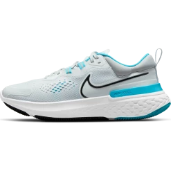 Nike Men's React Miler 2 (003 - Pure Platinum/Black-Chlorine Blue)