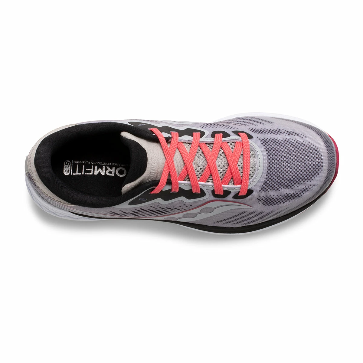 Saucony Kid's Ride 14 (Fog/Cherry) 3 Saucony Kid's Ride 14 (Fog/Cherry) - Image 3