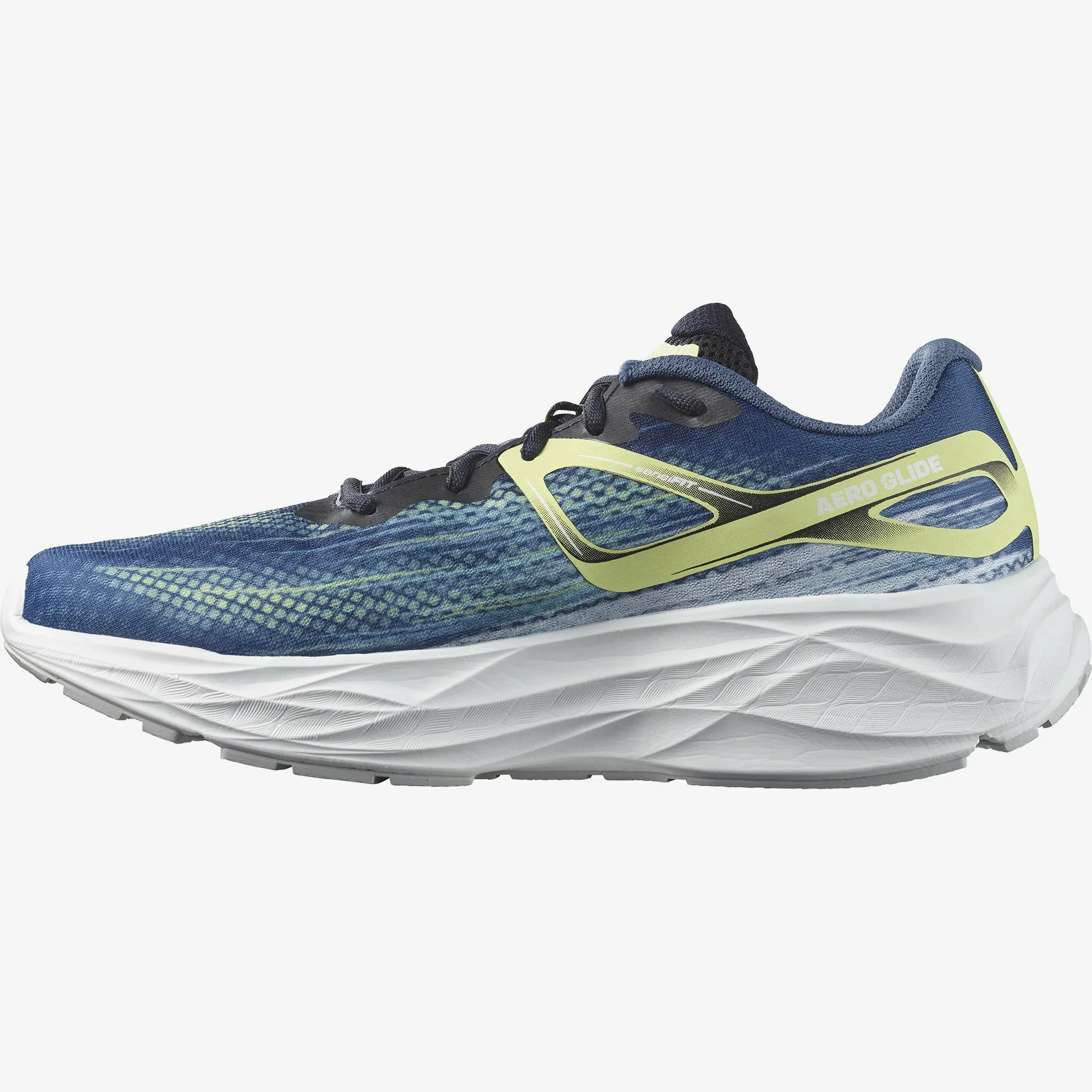 Salomon Men’s Aero Glide (Blue Ashes/Dark Sapphire/Sunny Lime) 2 Salomon Men’s Aero Glide (Blue Ashes/Dark Sapphire/Sunny Lime) - Image 2