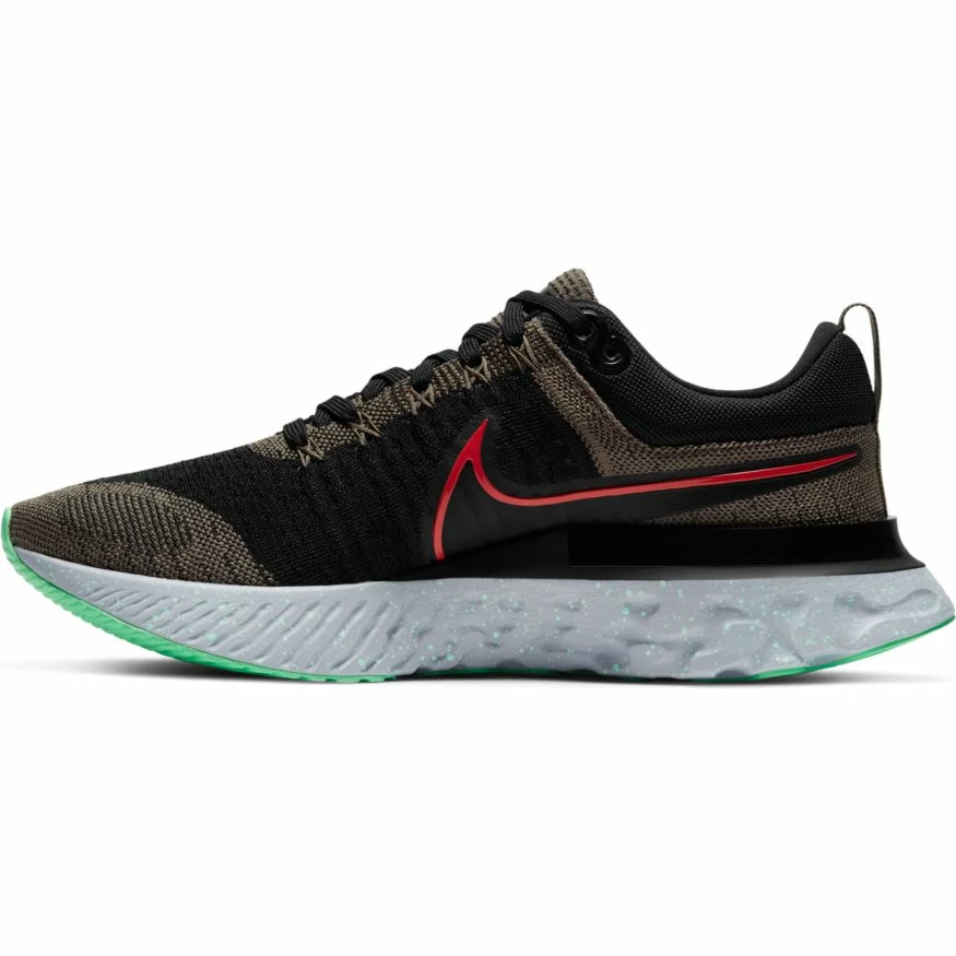 Nike Men's React Infinity Run Flyknit 2 (200 - Ridgerock/Chile Red/Black/Green Glow) 2 Nike Men's React Infinity Run Flyknit 2 (200 - Ridgerock/Chile Red/Black/Green Glow) - Image 2