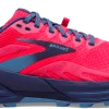 BROOKS Women's Cascadia 16 (647 - Pink/Flambe/Cobalt)