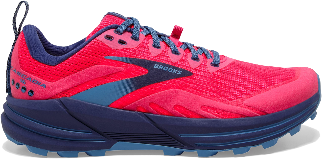 BROOKS Women's Cascadia 16 (647 - Pink/Flambe/Cobalt) 1 BROOKS Women's Cascadia 16 (647 - Pink/Flambe/Cobalt)